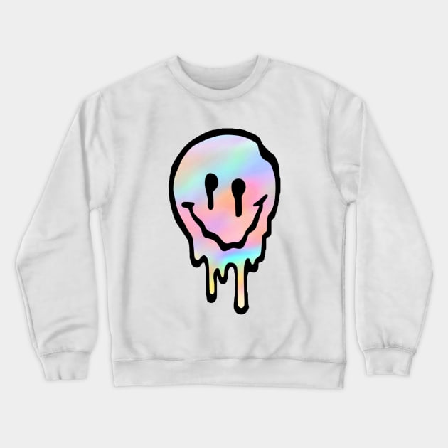 Pastel Drippy Smiley Face Crewneck Sweatshirt by lolsammy910